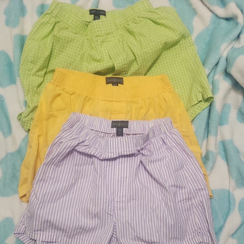 Robert Talbott Cotton Boxer Shorts Size 34  3 Pairs NWOT